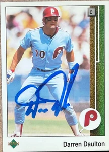 Darren Daulton Autographed 1989 Upper Deck #448 Philadelphia Phillies Card JSA