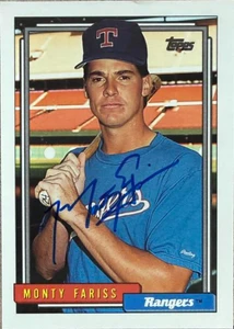Monty Fariss Autographed 1992 Topps #138 Texas Rangers Card