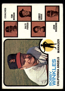 1973 Topps #421b Bobby Winkles MG VG California Angels 