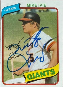 Mike Ivie Autographed 1980 Topps #62 San Francisco Giants Card