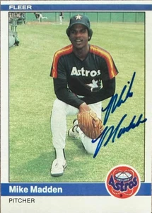 Mike Madden Autographed 1984 Fleer #232 Houston Astros Card