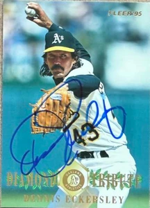 Dennis Eckersley Autographed 1995 Fleer Diamond Tribute #5 Oakland Athletics Card