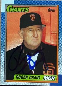 Roger Craig Autographed 1990 Topps #351 San Francisco Giants Card