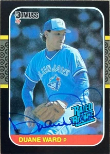 Duane Ward Autographed 1987 Donruss #45 Toronto Blue Jays Card