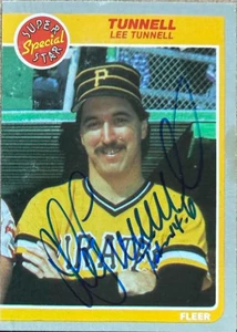 Lee Tunnell Autographed 1985 Fleer #638 Pittsburgh Pirates Card