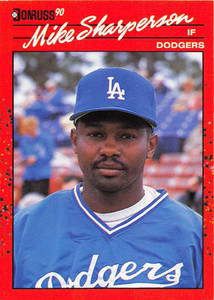 1990 Donruss #603 Mike Sharperson DP NM-MT Los Angeles Dodgers 
