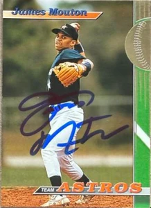 James Mouton Autographed 1993 Stadium Club Houston Astros #3 