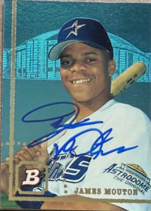 James Mouton Autographed 1994 Bowman #339 POY FOIL Houston Astros Card