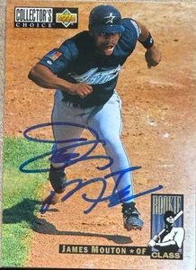 James Mouton Autographed 1994 Collector's Choice #664 Houston Astros Card