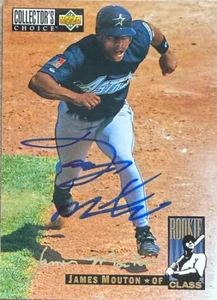 James Mouton Autographed 1994 Collector's Choice Silver Signature #664 Houston Astros Card
