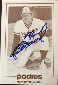 Merv Rettenmund Autographed 1977 San Diego Padres Schedule Cards #NNO