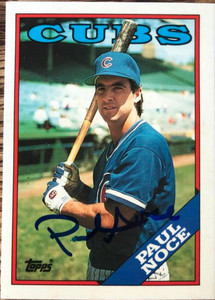 Paul Noce Autographed 1988 Topps Tiffany #542