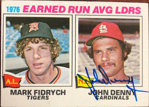 John Denny Autographed 1977 Topps #7