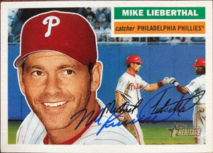 Mike Lieberthal Autographed 2005 Topps Heritage #46