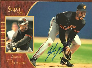 Shawon Dunston Autographed 1996 Score Select #129