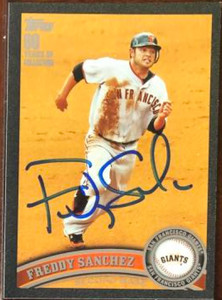 Freddy Sanchez Autographed 2011 Topps - Black #260 LE 10/60