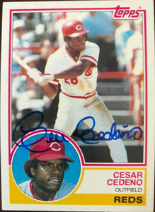 Cesar Cedeno Autographed 1983 Topps #475
