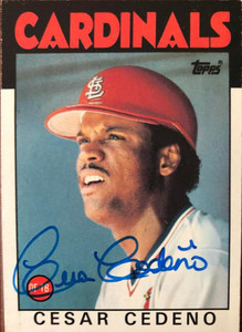 Cesar Cedeno Autographed 1986 Topps #224