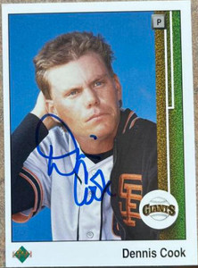Dennis Cook Autographed 1989 Upper Deck #779 Rookie Card Dennis Cook Autographed 1989 Upper Deck #779 Rookie Card
