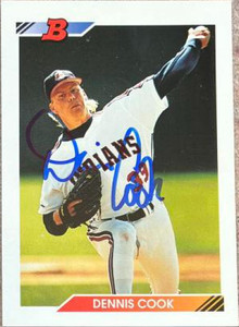 Dennis Cook Autographed 1992 Bowman #497