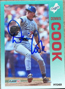 Dennis Cook Autographed 1992 Fleer #451