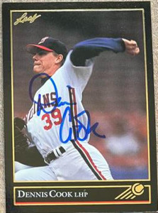 Dennis Cook Autographed 1992 Leaf Black Gold #503
