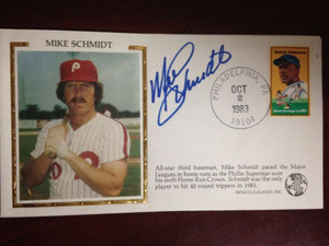 Mike Schmidt Autographed Silk Cachet 