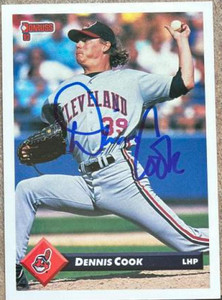 Dennis Cook Autographed 1993 Donruss #625