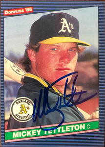 Mickey Tettleton Autographed 1986 Donruss #345 Rookie Card 