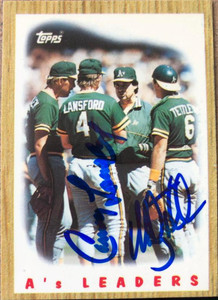 Mickey Tettleton and Carney Lansford Autographed 1987 Topps Tiffany #456 Mickey Tettleton and Carney Lansford Autographed 1987 Topps Tiffany #456