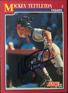 Mickey Tettleton Autographed 1991 Score Rookie & Traded #25T