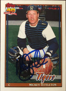 Mickey Tettleton Autographed 1991 Topps Traded #119T