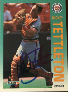 Mickey Tettleton Autographed 1992 Fleer #147