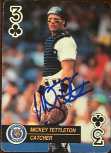 Mickey Tettleton Autographed 1992 U.S. Playing Card Co. Baseball Aces #3C Mickey Tettleton Autographed 1992 U.S. Playing Card Co. Baseball Aces #3C