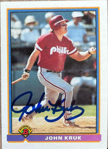 John Kruk Autographed 1991 Bowman #503