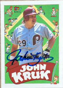 John Kruk Autographed 1992 Topps Kids #18