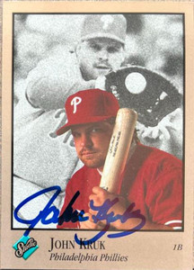 John Kruk Autographed 1992 Studio #76 Philadelphia Phillies Card