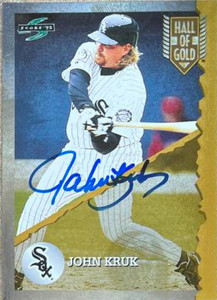 John Kruk Autographed 1995 Score You Trade 'em Hall of Gold #HG76 Chicago White Sox Card