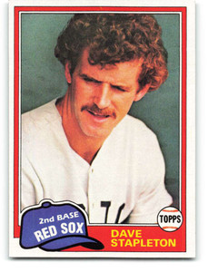 1981 Topps #81 Dave Stapleton VG RC Rookie Boston Red Sox 