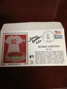 Steve Carlton Autographed Silk Cachet 