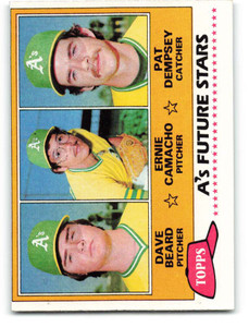1981 Topps #96 Dave Beard/Ernie Camacho/Pat Dempsey A's Rookies VG RC Rookie Oakland Athletics 