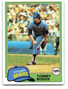 1981 Topps #132 Tommy Boggs VG Atlanta Braves 