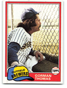 1981 Topps #135 Gorman Thomas VG Milwaukee Brewers 