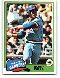 1981 Topps #173 Bump Wills VG Texas Rangers 