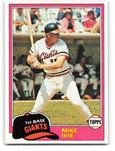 1981 Topps #236 Mike Ivie VG San Francisco Giants 