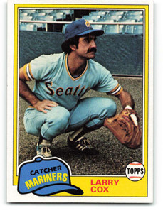 1981 Topps #249 Larry Cox VG Seattle Mariners 