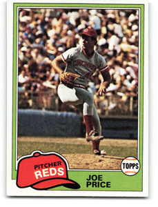 1981 Topps #258 Joe Price VG RC Rookie Cincinnati Reds 