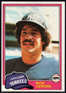 1981 Topps #335 Rick Cerone VG New York Yankees 