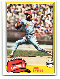 1981 Topps #348 Bob Sykes VG St. Louis Cardinals 