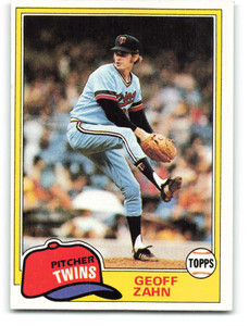 1981 Topps #363 Geoff Zahn VG Minnesota Twins 
